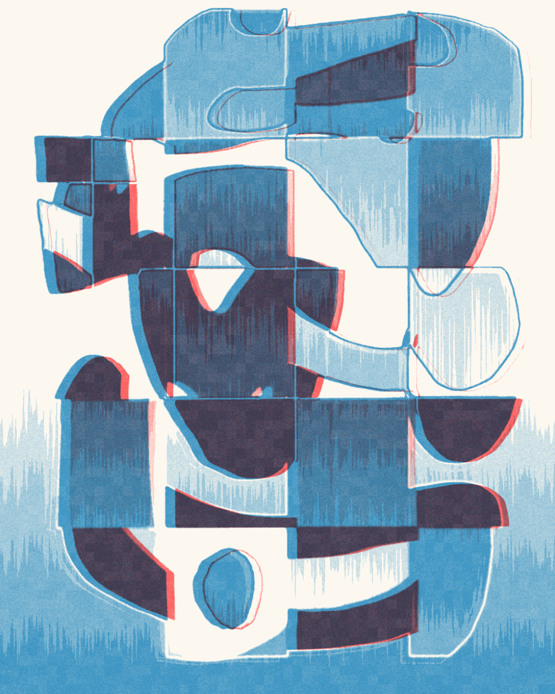 drown · a print-craft piece by @vikiki